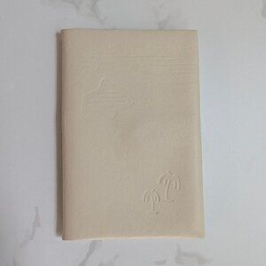 Hermes Calvi Card Holder Wallet Verso Cream Nata Swift Chevre Mysore Emboss RARE